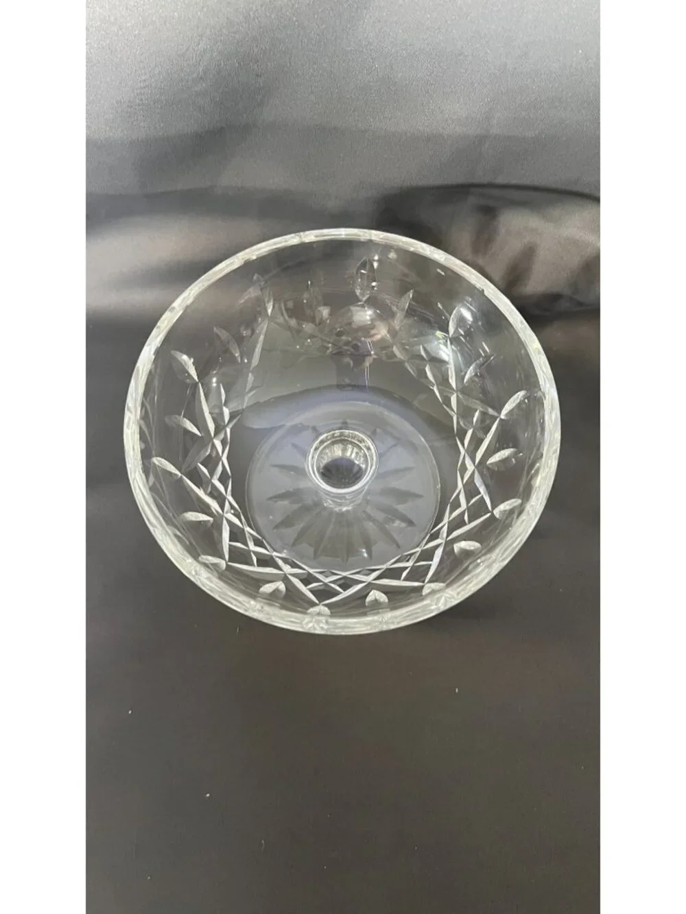 Waterford Crystal Pedestal Bowl With Intricate Cut Patterns